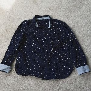 Tommy Hilfiger navy button down, Large